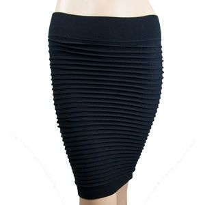 Power Skirt Black Straight Bandage Womens